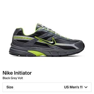 Nike Initiator Running Shoes Black Grey Volt 394055-023